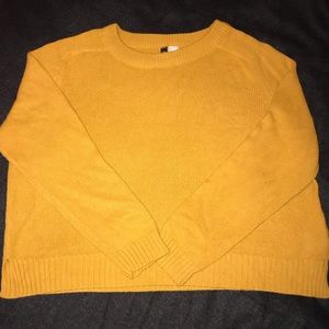 Yellow Crop Sweater